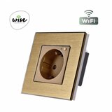 Wise Wifi pametna utičnica ugradna, aluminijumski panel krem WU0012 Cene