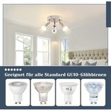 Nettlife LED stropna svetilka GU10 - 3 moderni okrogli stropni reflektorji stropni reflektorji za spalnico in dnevno sobo, brez žarnice krom, (22116936) | Shoptok.si