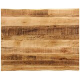 Stolna ploča sa živi rub 90x80x3,8 cm masivno grubo drvo manga | shoptok.hr