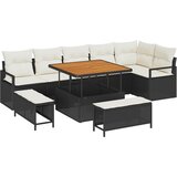  Sjedeća garnitura za vrt 9 kom. Crna Poli ratan 287 x 122 x 85 cm | Shoptok.si