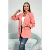 Kesi Elegant blazer with dark apricot lapels