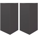  Vrtne sadilice 2 kom crne trokutaste 50x43x75 cm čelične | Eponuda.ba