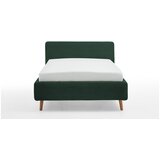 Meise Möbel temno zelena oblazinjena postelja brez letvenega dna 120x200 cm mattis – | Shoptok.si