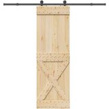 vidaXL Klizna vrata s priborom za montažu 70 x 210 cm masivna borovina | shoptok.hr