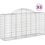  Lučne gabionske košare 5 kom 200x50x100/120cm pocinčano željezo | shoptok.hr