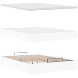  Otomanski okvir kreveta s madraca bijela 140x200cm umjetna koža | shoptok.hr
