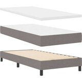 Box Postelja z vzmetnico z vzmetnico Taupe 100 x 200 cm blago, (5000128040) | Shoptok.si