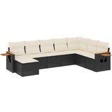  The Living Store Vrtna sedežna garnitura 8-delna z blazinami črn poli ratan - Vrtna Sedežna Garniture, (21451302) | Shoptok.si