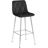 NADO stolac - crni baršun / kromirane noge x 1 | shoptok.hr