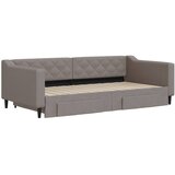  Dnevni krevet na razvlačenje smeđesivi 100 x 200 cm od tkanine | shoptok.hr