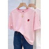 TRENDYOLMILLA Trendyol ženska majica Twoss26Ts00324, roze-prugasta | Eponuda.com