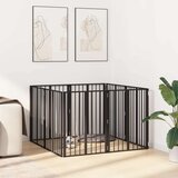  Pasja vrata 8 pcs Črna 60 x 80 cm Cinkana jeklena, (5000232776) | Shoptok.si