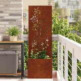  Privatnost u vrtu Cvjetni Rđa 50 x 150 cm Otporni čelik | shoptok.hr