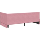vidaXL Kutni okvir kreveta s uzglavljem Ružičasta 90 x 190 cm Baršun | shoptok.hr