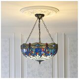 Endon 112250 - Luster na lancu Tiffany DRAGONFLY 3xE27/60W/230V prečnik 50 cm Cene