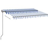  Avtomatska tenda LED + senzor 350x250 cm modra in bela, (20609631) | Shoptok.si