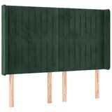 vidaXL Krevet box spring s madracem LED tamnozeleni 140x200 cm baršun | shoptok.hr
