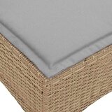vidaXL Vrtni stolčki z blazinami 2 kosa Bež 55x55x36 cm Poly Rattan | Shoptok.si