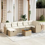 vidaXL 8-dijelni set vrtnih sofa od poliratana s jastucima bež | shoptok.hr