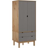 vidaXL Garderobna omara OTTA rjava in siva 76,5x53x172 cm borovina, (20705450) Cene