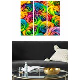 Wallity MDF127274552 multicolor decorative mdf painting (3 pieces) Cene
