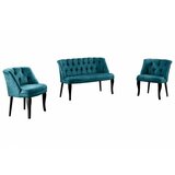 Atelier Del Sofa sofa i fotelja roma black wooden petrol blue Cene