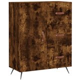  Visoka komoda dimljeni hrast 69 5x34x180 cm konstruiranog drva | shoptok.hr