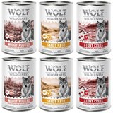 Wolf of Wilderness 10% popust! Mokra pasja hrana Wolf of Wilderness mešana pakiranja 6 x 400 g: SENIOR - z veliko sveže perutnine mešano pakiranje Cijene