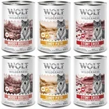 10% popust! Mokra pasja hrana Wolf of Wilderness mešana pakiranja 6 x 400 g: SENIOR - z veliko sveže perutnine mešano pakiranje