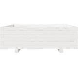  Vrtna sadilica bijela 80 x 80 x 26,5 cm od masivne borovine | Eponuda.com