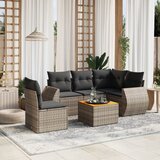 vidaXL 6-dijelni set vrtnih sofa od poliratana s jastucima sivi | shoptok.hr