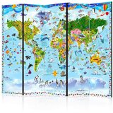 Artgeist Paravan World Map For Kids, 5-Delni, Akustičen | Shoptok.si