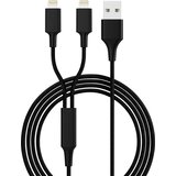 Smrter USB polnilni kabel USB 2.0 USB-A vtič\, Apple Lightning vtič 1.20 m črna _HYDRA_DUO_L_BK, (20432925) | Shoptok.si