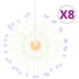  Božićna svjetla zvjezdani prasak 140 LED 8 kom višebojna 17 cm | shoptok.hr