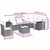  7-dijelni set vrtnih sofa svjetlosivi od poliratana | shoptok.hr