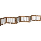  Vrata za pse z stojali 6 pcs Dimljen hrast 100 x 60 cm, (5000232784) | Shoptok.si
