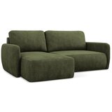 Makamii Zelena sklopiva/s prostorom za odlaganje kutna garnitura od šenila (s lijevim kutom/s ležaljkom) Lilo – | shoptok.hr