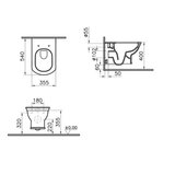 Vitra Konzolna wc šolja VITRA VALARTE rimex 54cm - bez wc daske (7805B003-0075) | Eponuda.com
