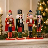  Božićni nutcracker TURKU 4 kom. Crvena i Crna 38 cm | shoptok.hr