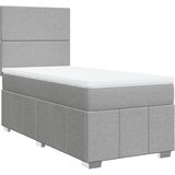  Okvir kreveta s oprugama i madrac svjetlosivi 90x200cm tkanina | shoptok.hr