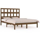 The Living Store Posteljni okvir medeno rjav iz trdne borovine 200x200 cm - Posteljni Okvir, (21525791) | Shoptok.si