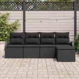  Set sofe s jastukom s pohranom Crna poliratan | shoptok.hr