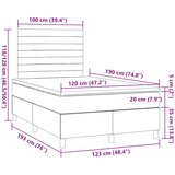  s oprugama i madracem plavi 120 x 190 cm od tkanine | shoptok.hr