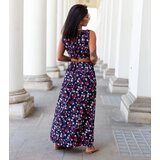UR/CEO Navy floral set with top and skirt Genova | Shoptok.si