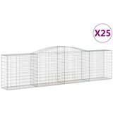  Lučne gabionske košare 25kom 400x50x100/120cm pocinčano željezo | shoptok.hr
