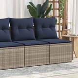  2-dijelni set vrtnih sofa poliratan i bagrem s jastucima sivi | shoptok.hr