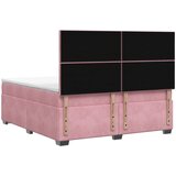  Boxspring krevet s madracem Ružičasta 160 x 200 cm Baršun | shoptok.hr