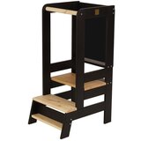 MeowBaby Crni/prirodni toranj za učenje od borovine Montessori - | shoptok.hr