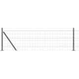 vidaXL Euro Ograda s 13 flanšastih stupova 0.4x50 m Galvanizirani čelik | shoptok.hr