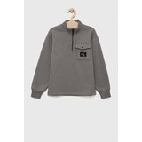 Calvin Klein Jeans Otroški pulover siva barva | Shoptok.si
